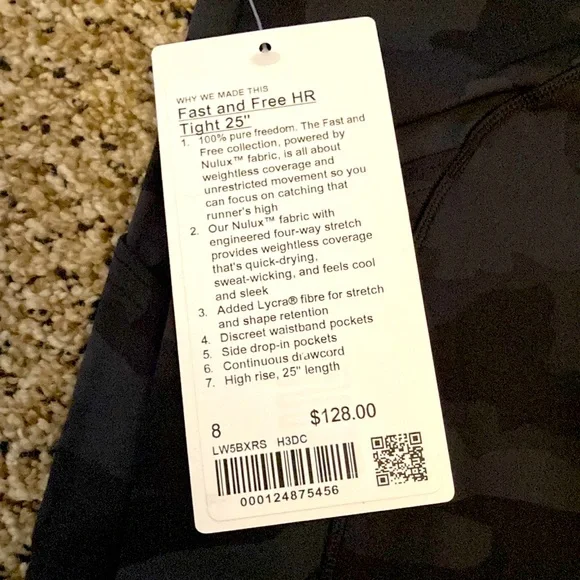 NWT Fast and Free Camo 25” Highrise - Picture 2 of 6